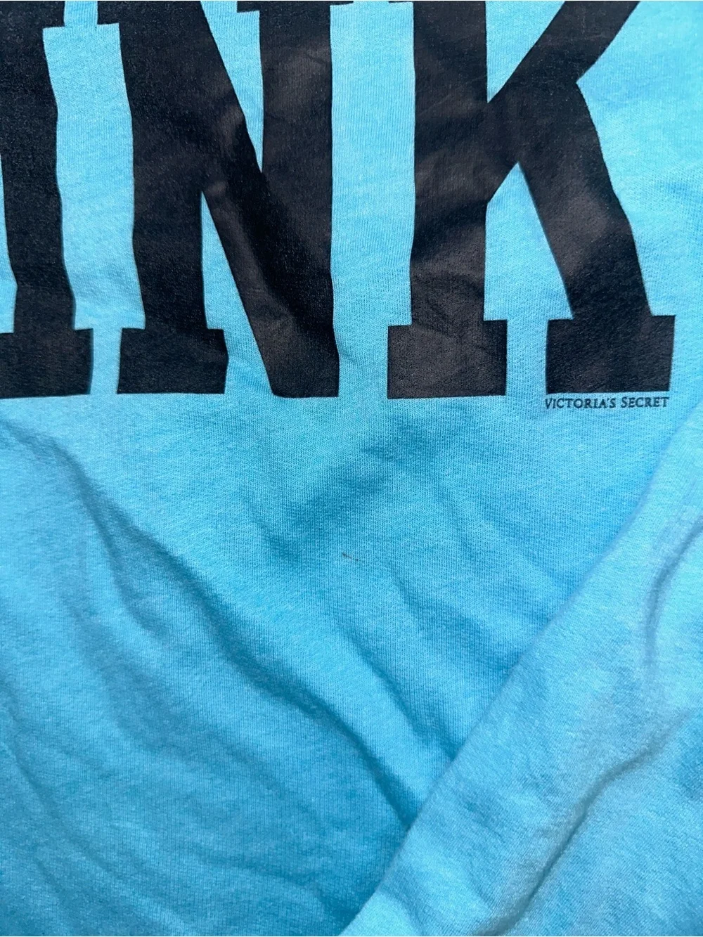 PINK Victoria's Secret Bright Blue Long-Sleeve Logo Tee & leggings (SET)